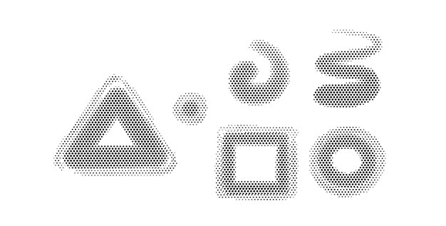 Design halftone geometric elements