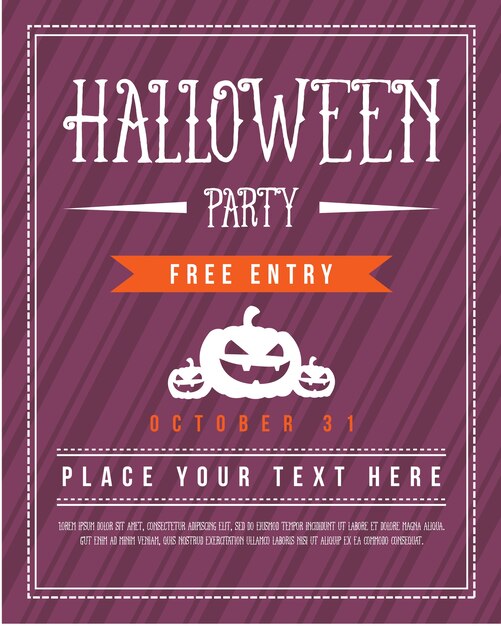 Manifesto di halloween di design