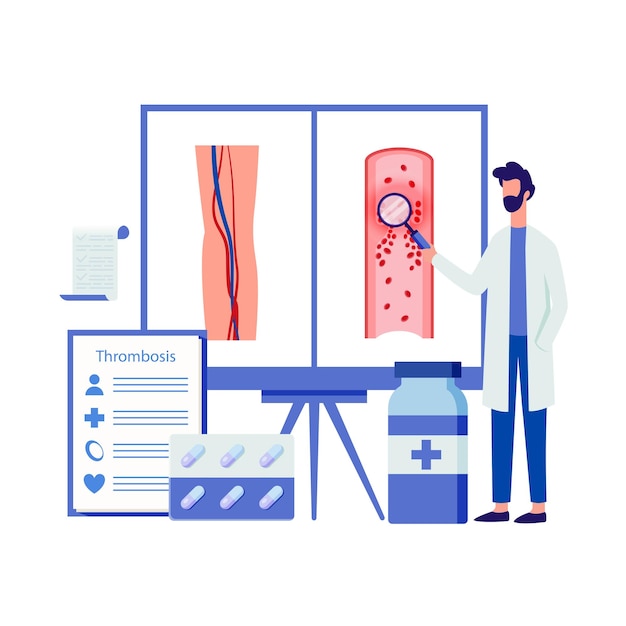 Design illustration background of research of thrombosis