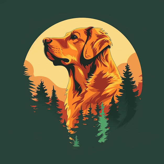 Design an illustrationstyle dog logo