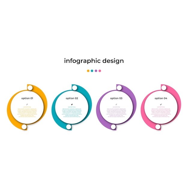 Vettore di affari del modello di infografica di progettazione