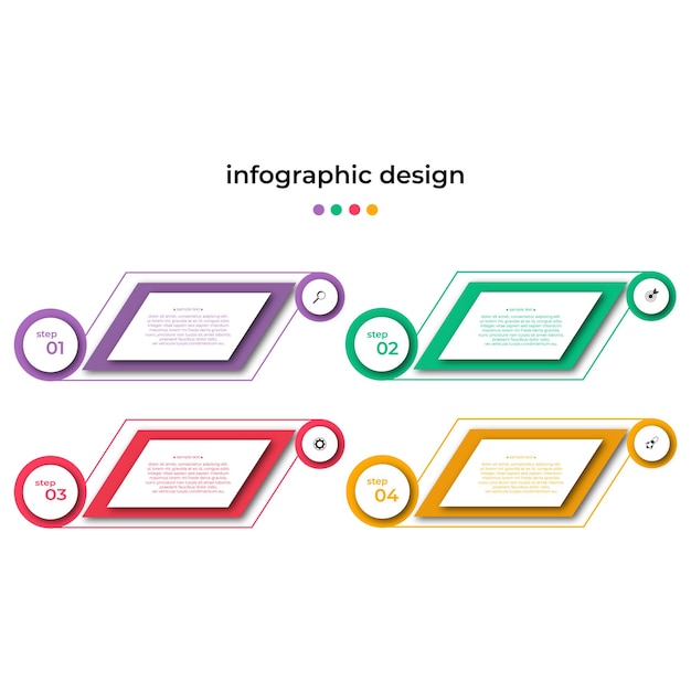 Vettore vettore di affari del modello di infografica di progettazione