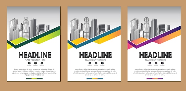 Modello di business brochure layout di progettazione