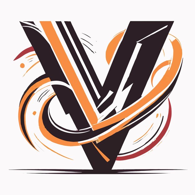 Vettore progettare un logo a forma di lettera per velocity sports gear utilizzando v e s in uno stile dinamico