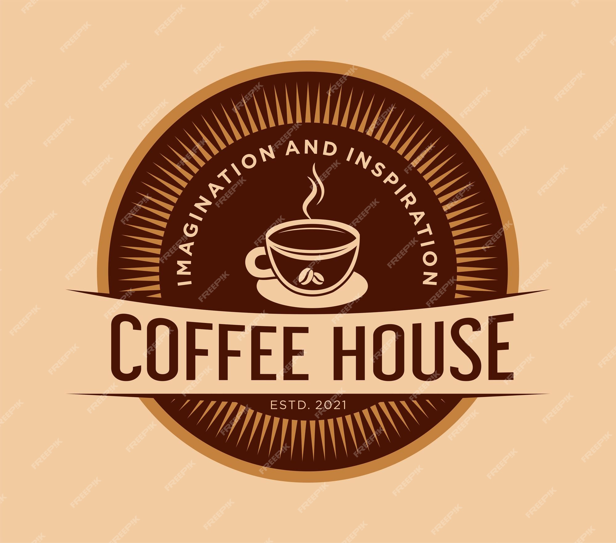 Premium Vector | Design logo coffee house vector