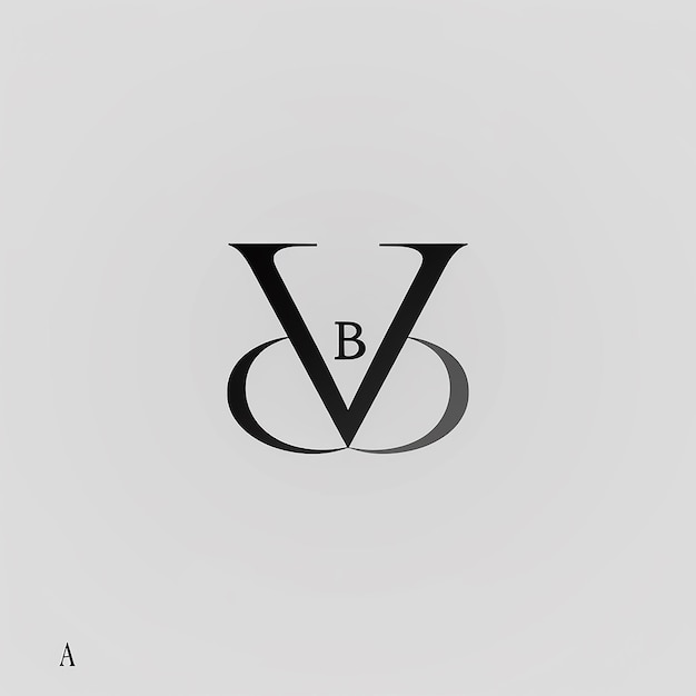 그래픽 디자인 스튜디오의 이니셜 V와 B로 구성된 로고를 디자인합니다.