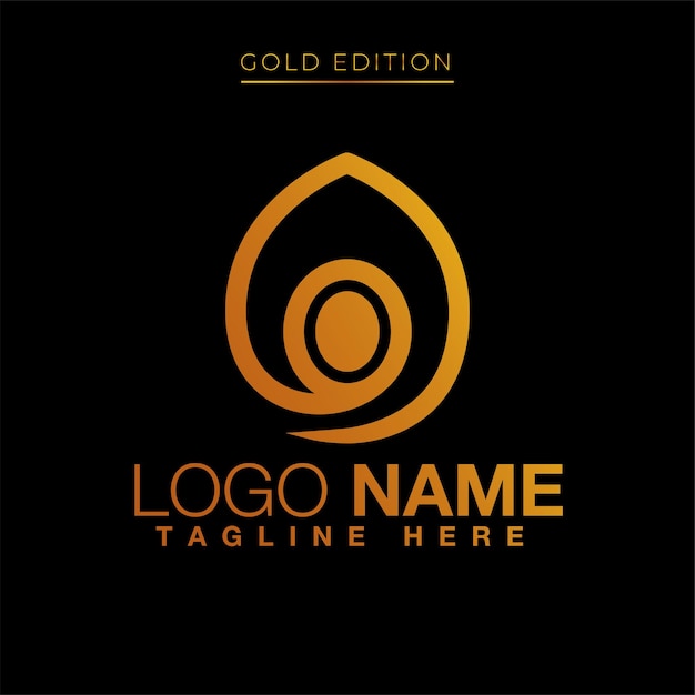 design logo gold background black