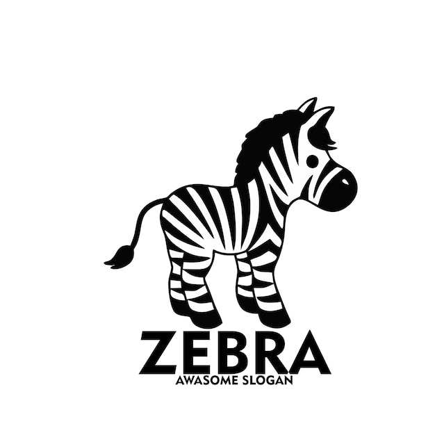 Design logo icon character mascot zebra