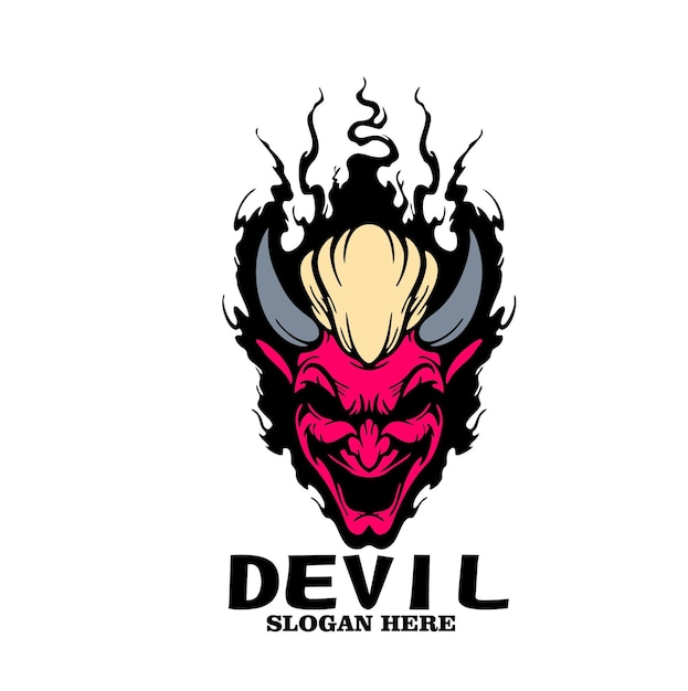 Vector design logo icon mascot character devil