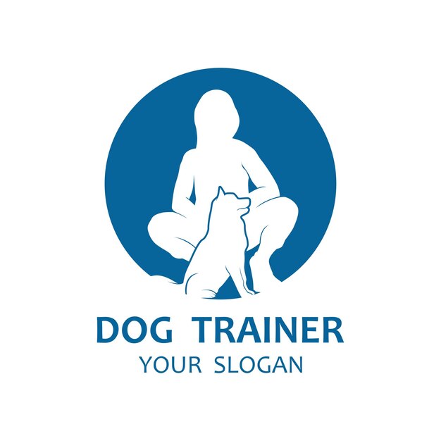 Vector design logo ideas training dogs vector template