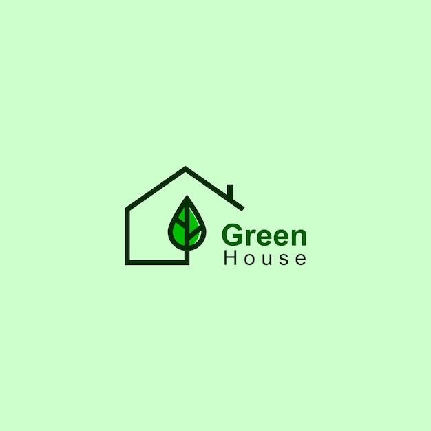 Design logo template. Home green concept.