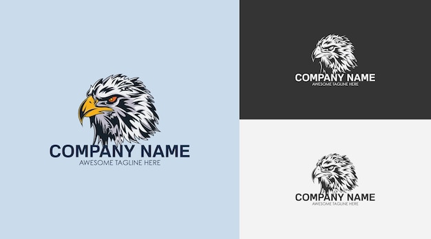 Design logo template with a falcon's head concept