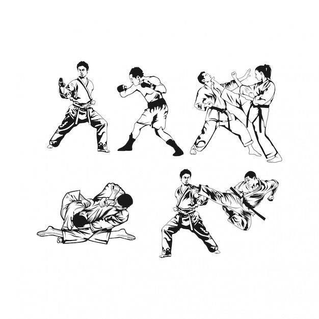 Vector design martial arts