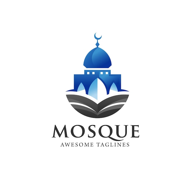 Design minimalist mosque logo