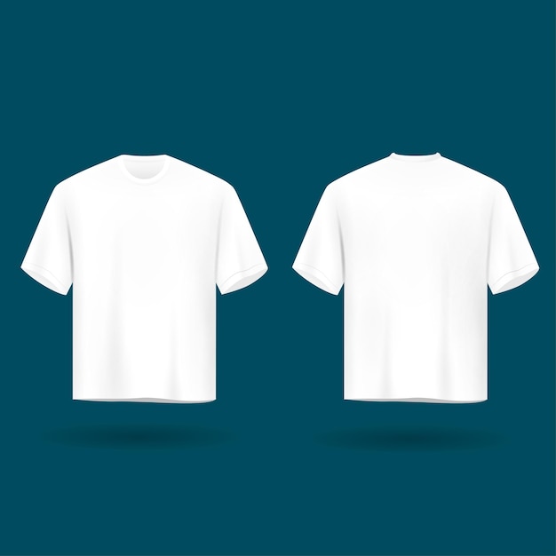 Vector design mockup tshirt template in white color