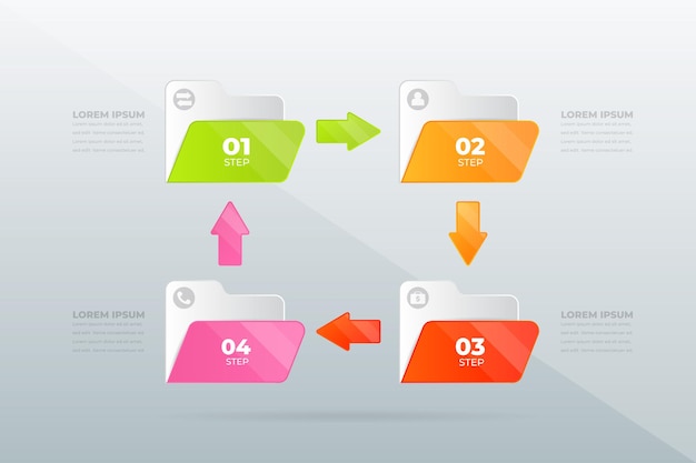 Design modern professional steps infographic