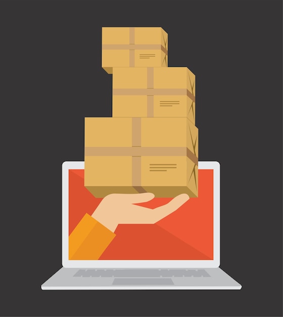 design for online delivery company and instant delivery
