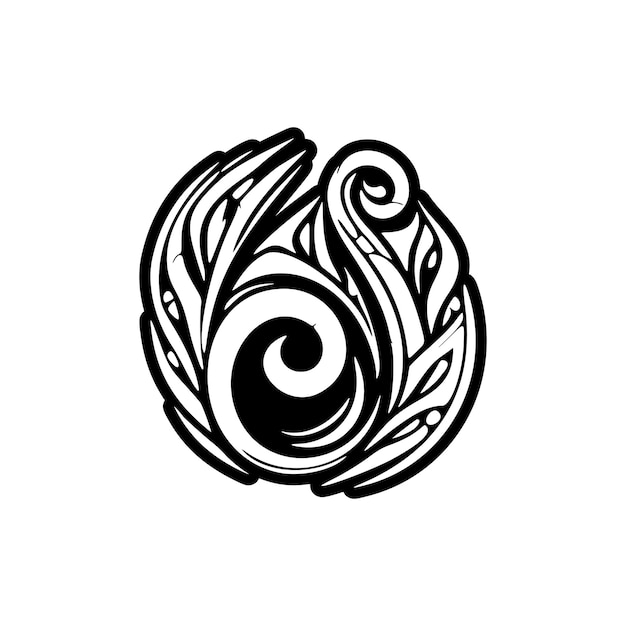 Vector design pattern of black white polynesian tattoos