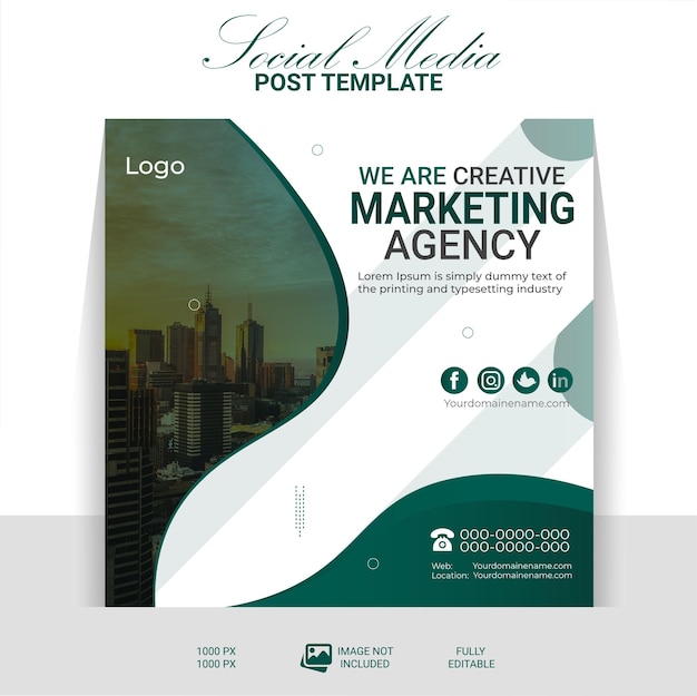 Design post social media marketing design