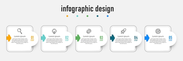 Modello di elemento di progettazione presentazione aziendale infografica