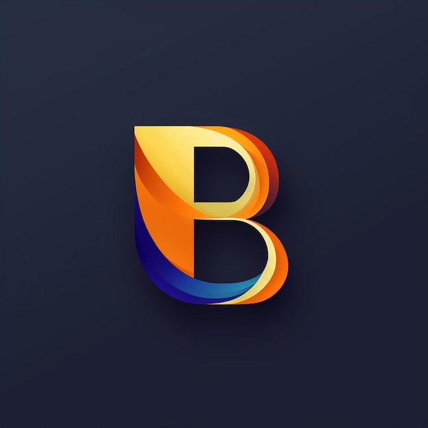 Vettore il disegno di un puro vettore del logo della lettera b conciso