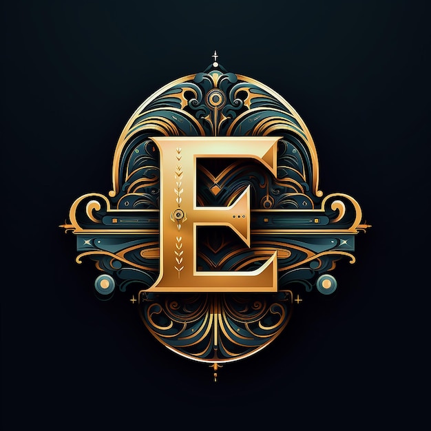 The design of a pure letter e logo vector concise