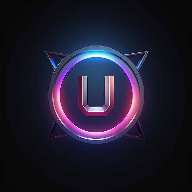 The design of a pure letter U logo vector concise