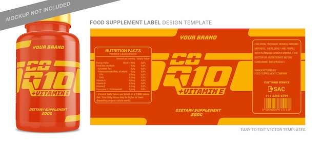 Vector design rotulo coenzyme