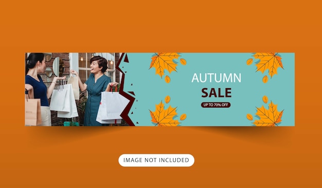 Design di banner di vendita con tema autunnale