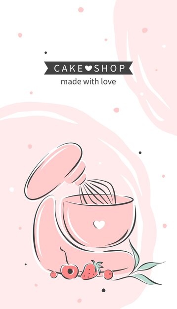 Design sample for pastry and bread shop Cake shop logo