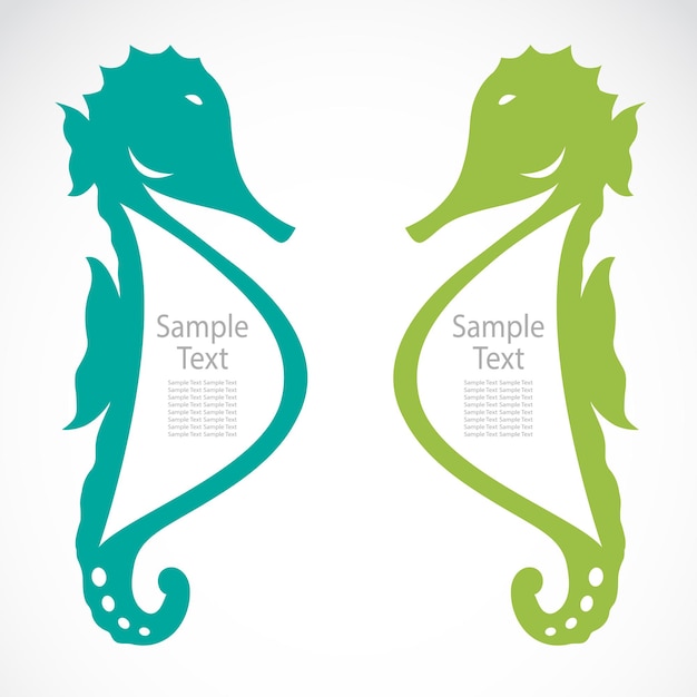 The design of the seahorse on white background. Easy editable layered vector illustration.