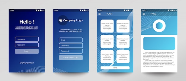 Progettazione di set mobile application, ui, ux.