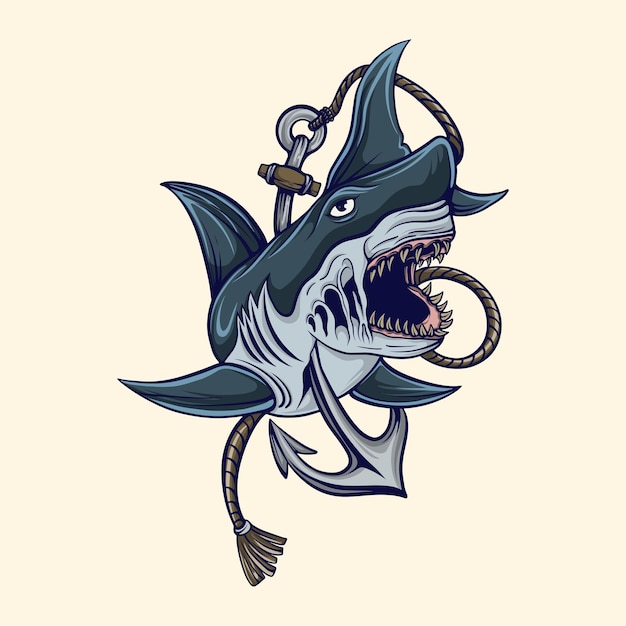Design shark fish vector art