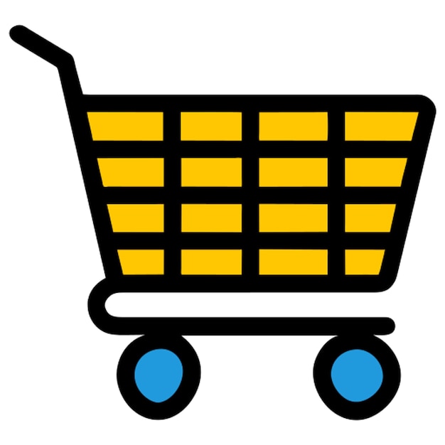 design a shopping cart icon with a unique twist icon