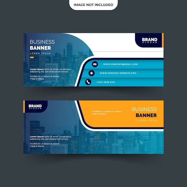 Design of simple and modern business banner template, for fanpage, easy to edit