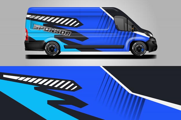 Vector design of sport car wrap