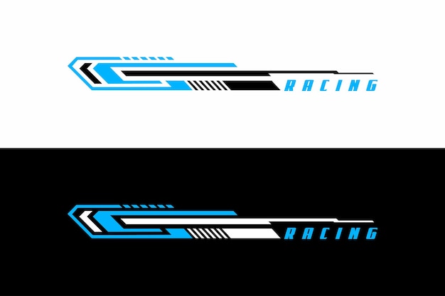 Vector design sports racing stripes vector template eps