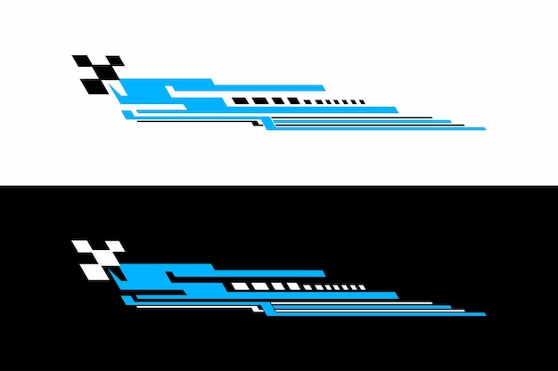 Vector design sports racing stripes vector template eps