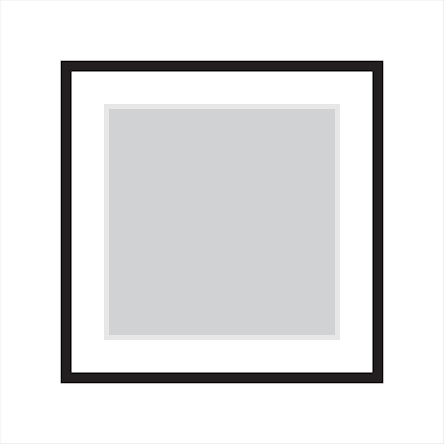 Vector design a square wood frame ratio of 1x1