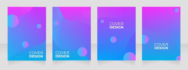 Design studio promo portfolio blank brochure layout design. Vertical poster template set with empty copy space for text. Premade corporate reports collection. Editable flyer paper pages