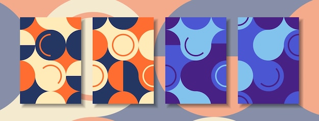 Vector design style circle abstract modern and background template colorful shape