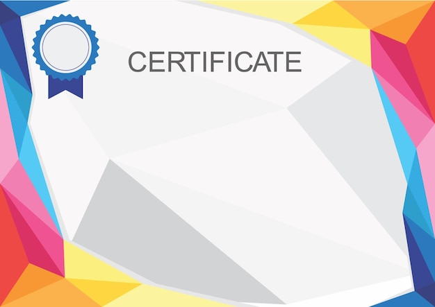 Vector design template certificate blank space