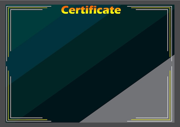 Design template certificate elegant and colorful