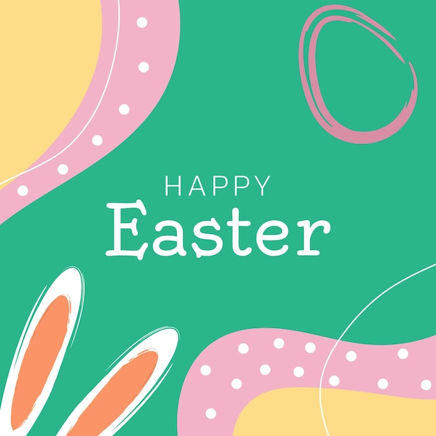 Design template on colorful backdrop poster card banner design happy easter card  easter eggs