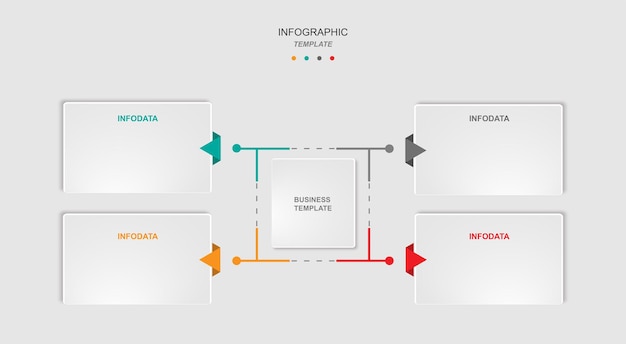 Design template infographic four option.