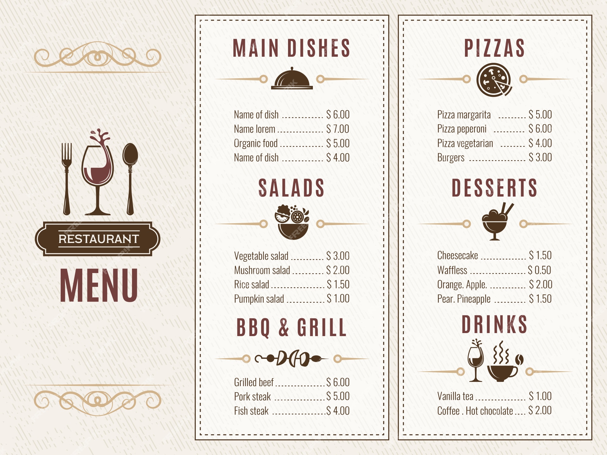 Restaurant Manager's Shift Card Template in Word, Apple Pages