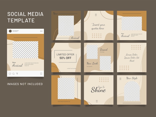 Design Template Social Media Post Fashion Set