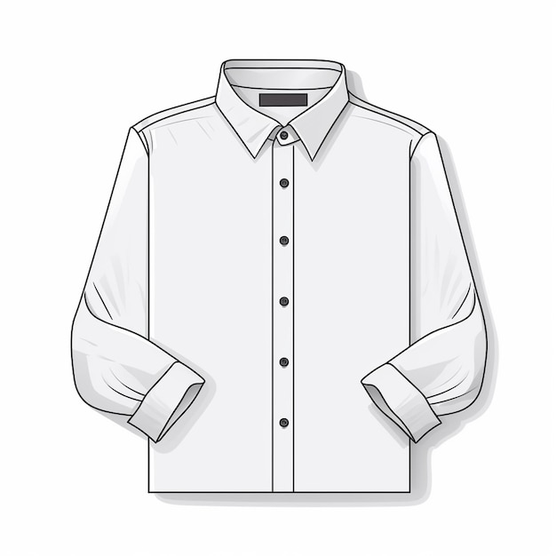 Vettore modello di progettazione vettore camicia illustrazione fronte moda indossare manica bianca uomo tessile cl