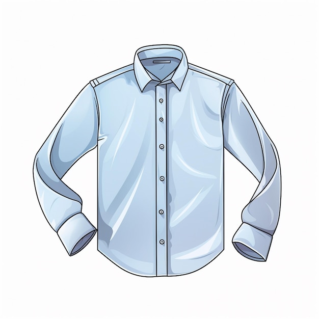 Modello di progettazione vettore camicia illustrazione fronte moda indossare manica bianca uomo tessile cl