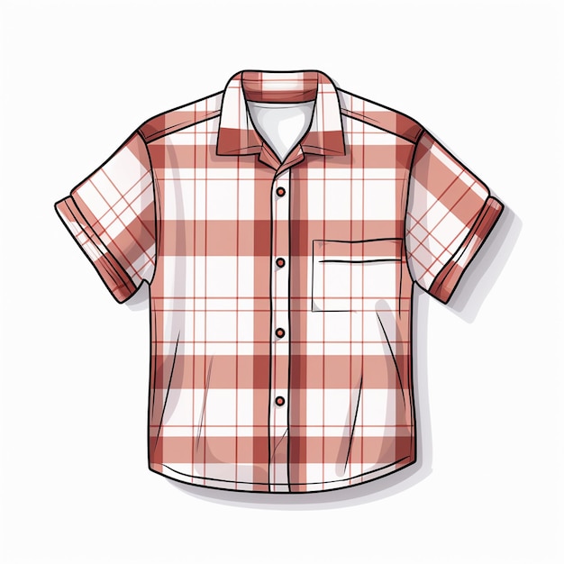 Вектор Шаблон дизайна векторная рубашка иллюстрация спереди модная одежда с белыми рукавами мужская текстильная кл